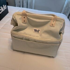Beige Striped Bag